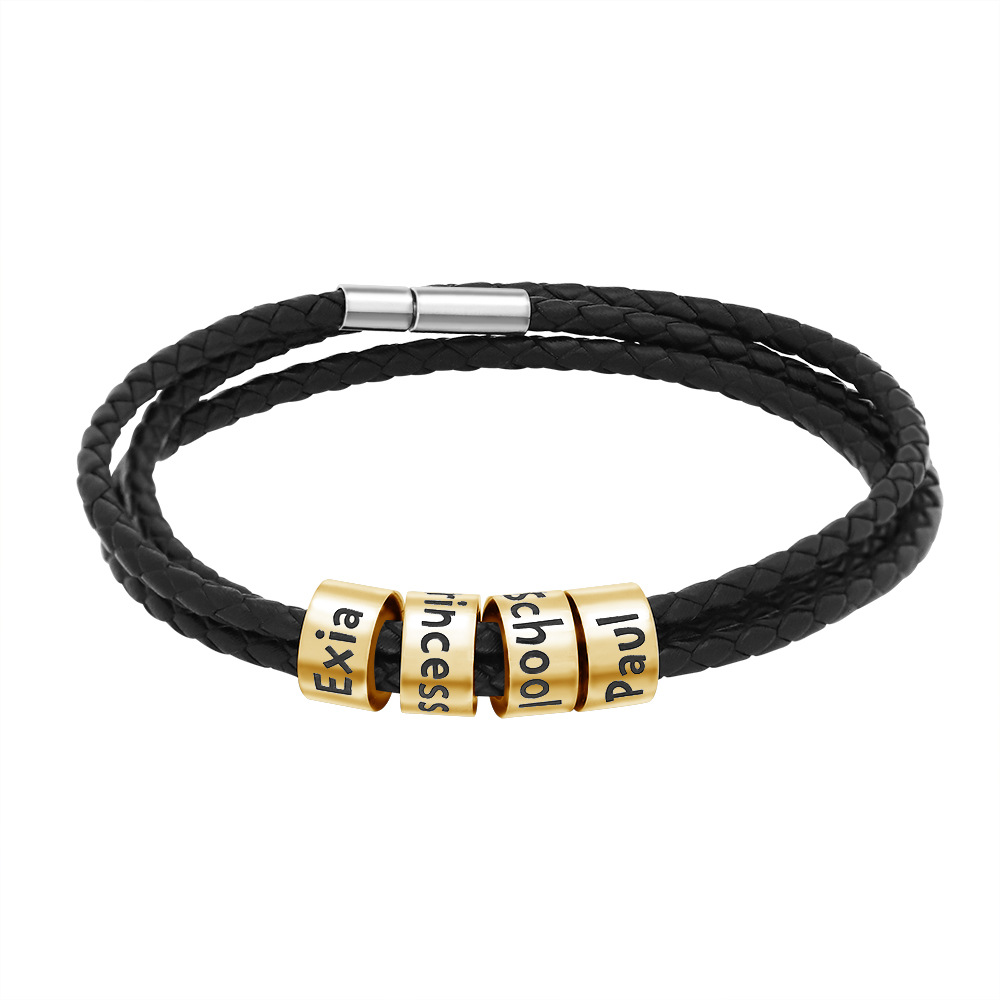 Personalized Leather Bracelet for Dad