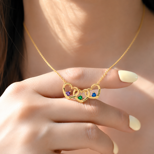 Collar Corazones Entrelazados —“Elegidas por el corazón”