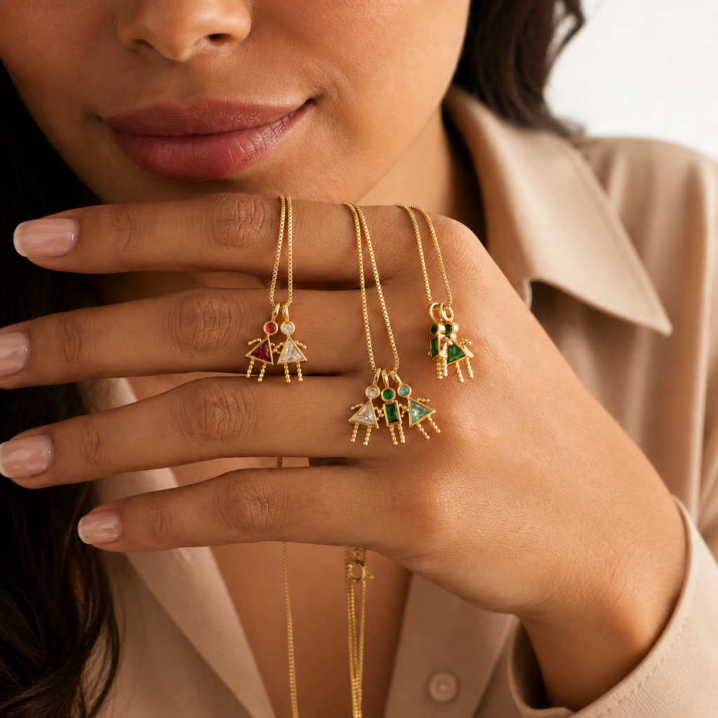 Collar con Piedra de Nacimiento — “Amistad sin fin”
