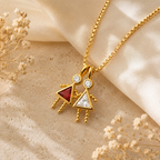 Collar con Piedra de Nacimiento — “Amistad sin fin”