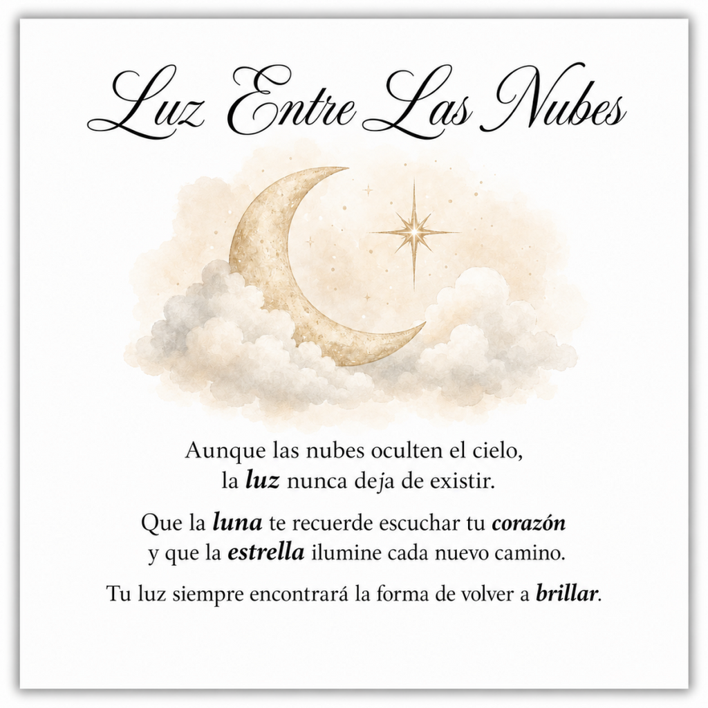 Collar Luz entre las Nubes – Luna y Estrella