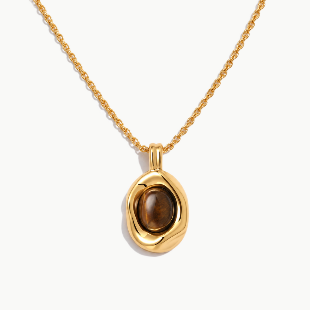 Collar Brújula Interior – Ojo de Tigre