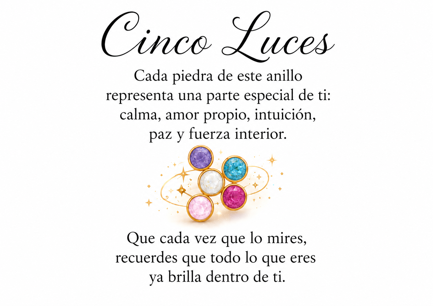 Anillo Cinco Luces — “Todo lo que eres”