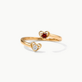 Anillo Vínculo Eterno – Dos Piedras de Nacimiento