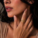 Anillo Luna Creciente — Renacer en Luz