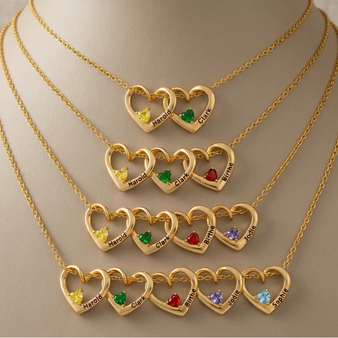 Collar Corazones Entrelazados — “Lo que nos une”