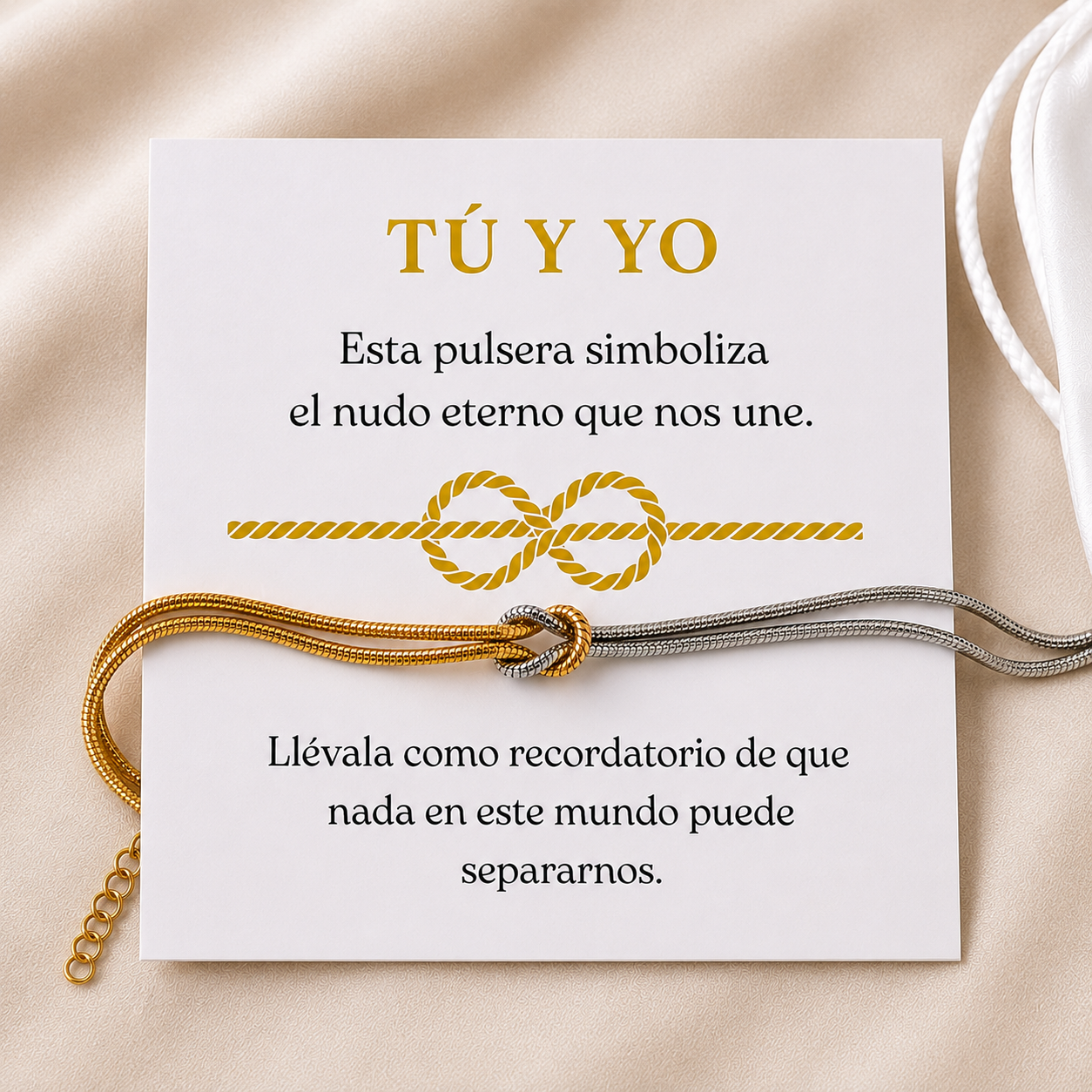 Pulsera Nudo Eterno — “Lo que nos une”