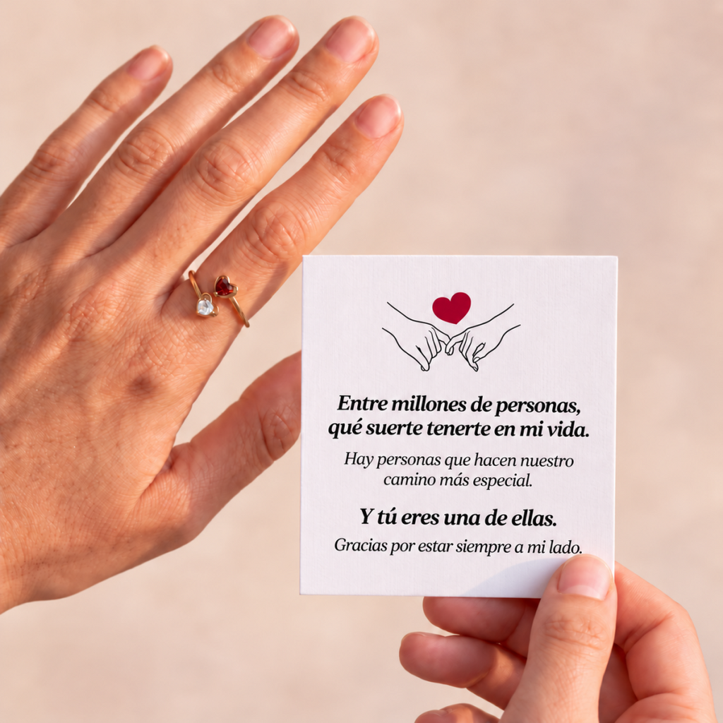 Anillo Vínculo Eterno – Dos Piedras de Nacimiento