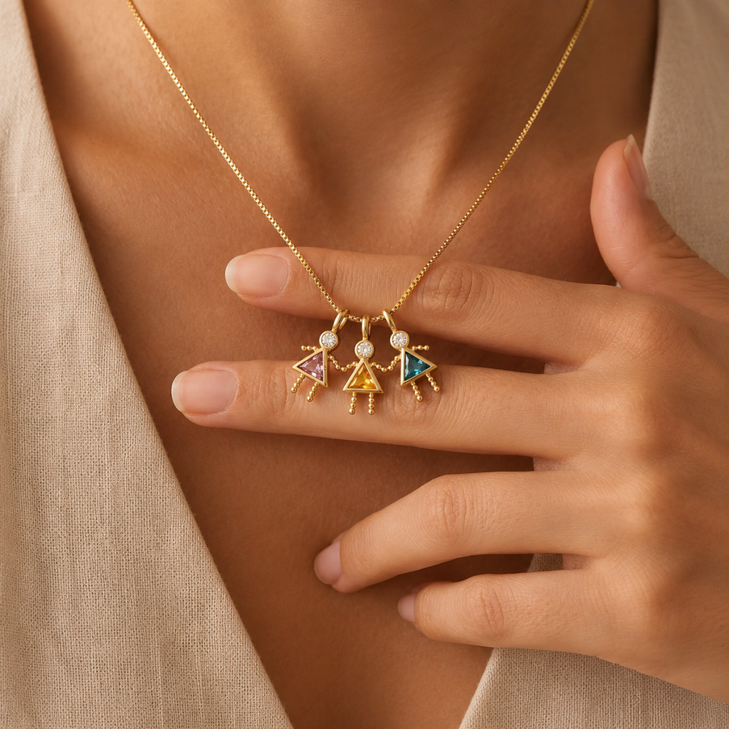 Collar con Piedra de Nacimiento — “Amistad sin fin”