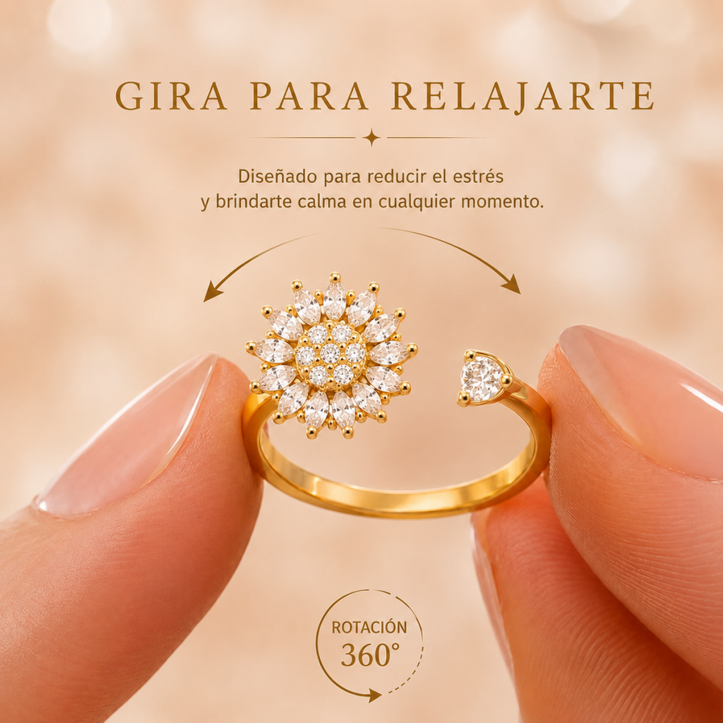 Anillo Girasol - Amor y Amistad