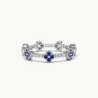 Anillo Trébol Zafiro  – Fortuna y Nuevos Comienzos