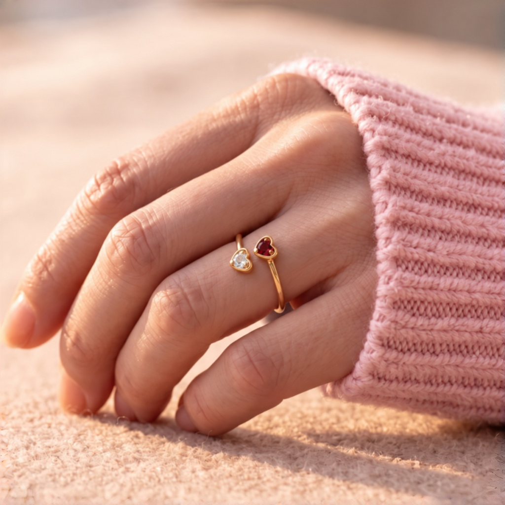 Anillo Vínculo Eterno – Dos Piedras de Nacimiento