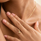Collar Silueta con Piedra de Nacimiento — “Siempre contigo”