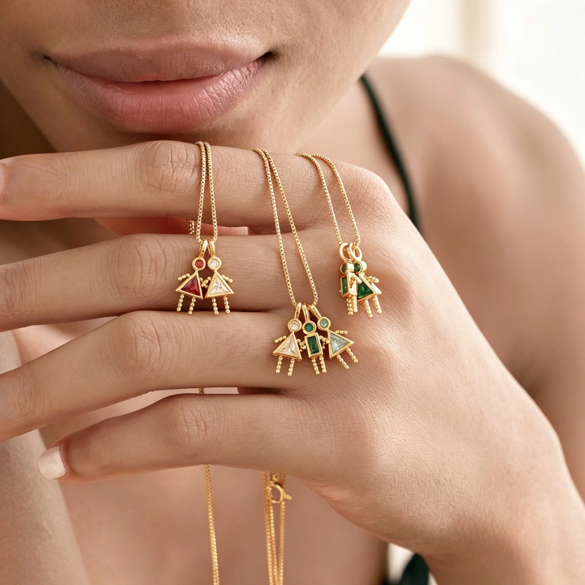 Collar Silueta con Piedra de Nacimiento — “Siempre contigo”