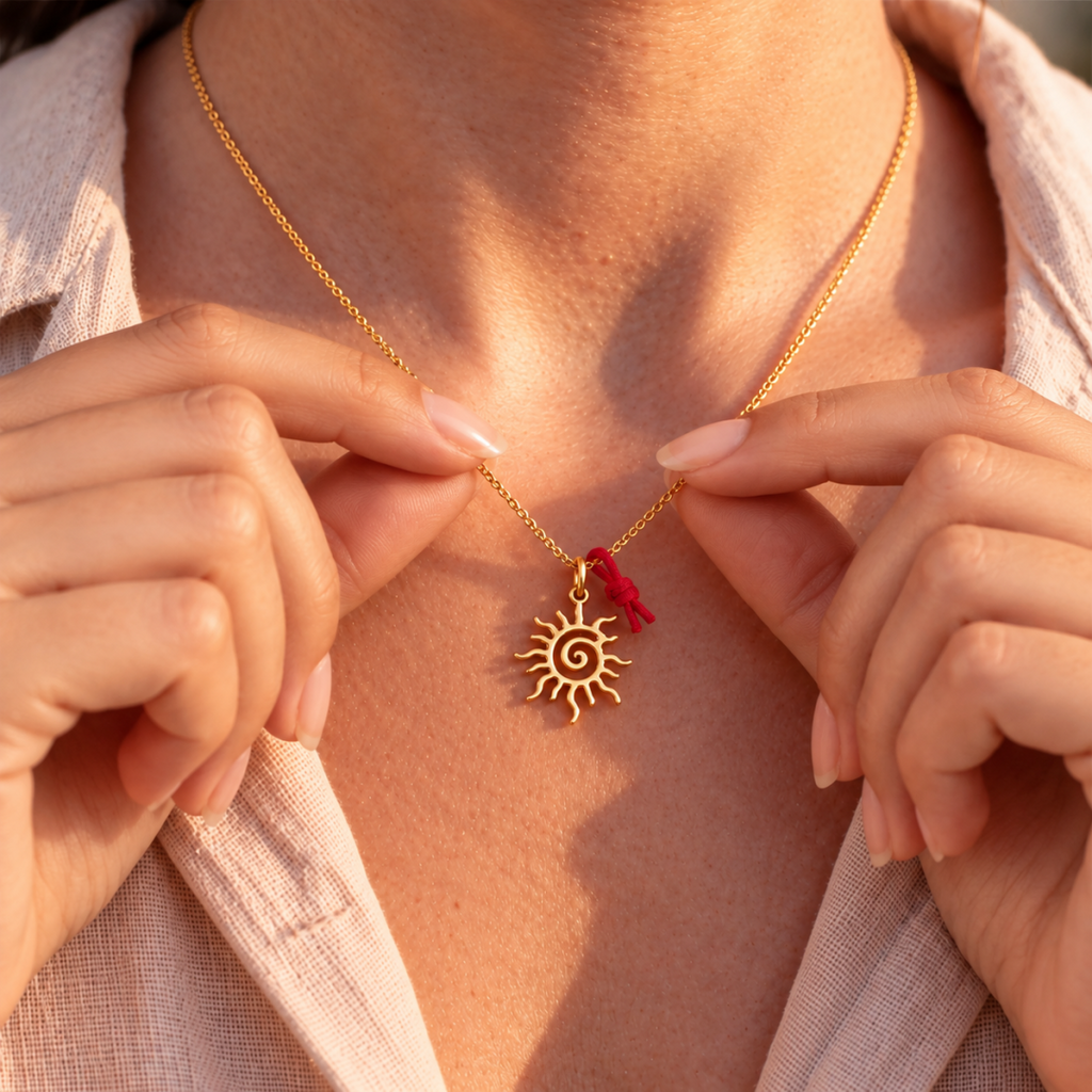 Collar Amuleto Hilo Rojo