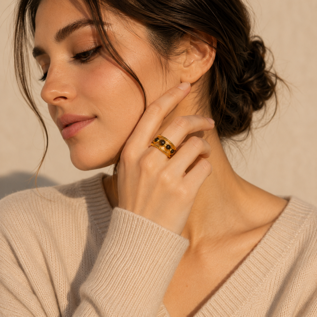 Anillo Amuleto Ojo de Tigre – Protección y Fuerza