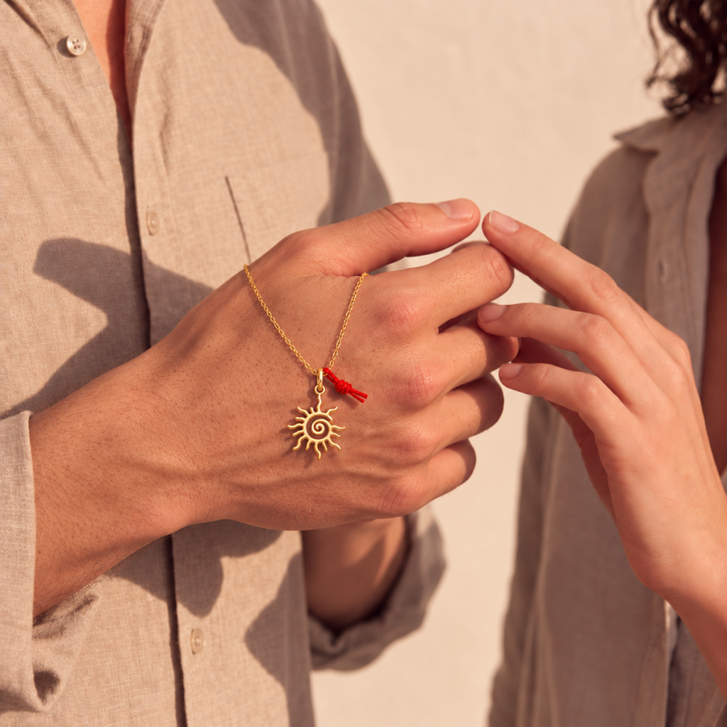 Collar Amuleto Hilo Rojo