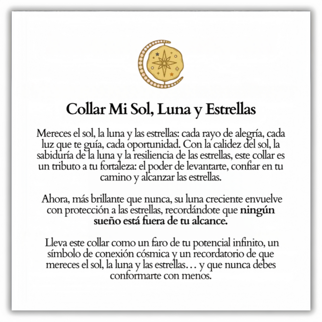 Collar Mi Sol, Luna y Estrellas