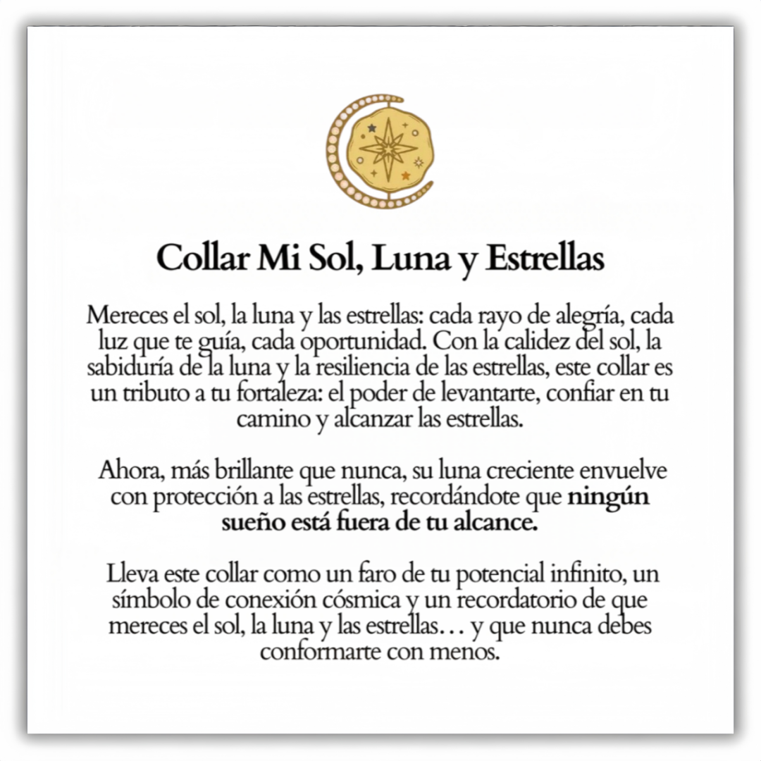 Collar Mi Sol, Luna y Estrellas