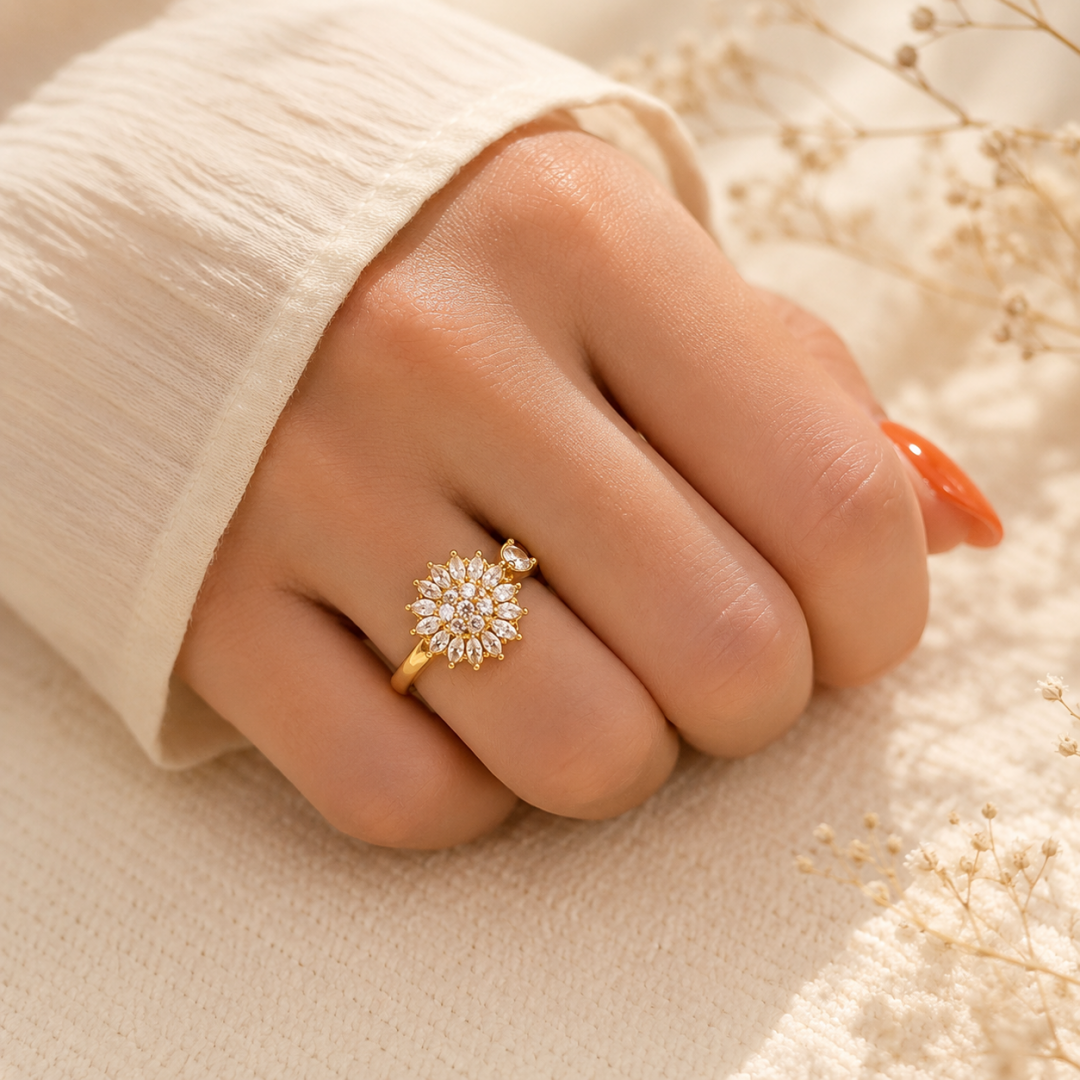 Anillo Girasol - Amor y Amistad