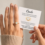 Anillo Confía en Ti – Corazón de Ópalo
