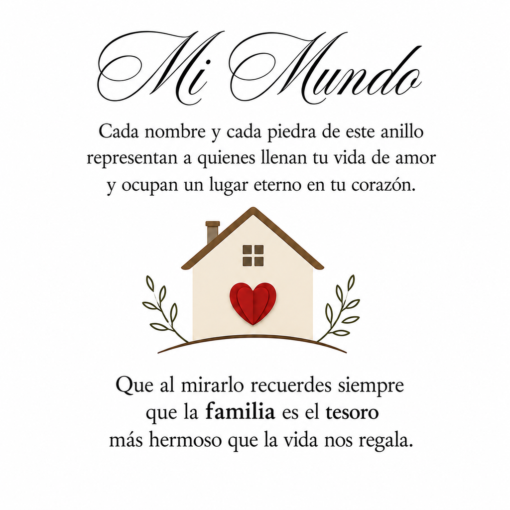 Anillo Mi Mundo - Personalizado