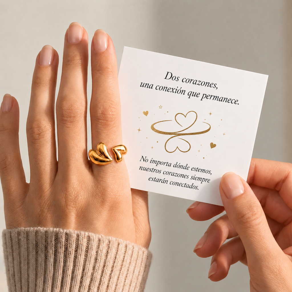 Anillo Dos Corazones – Amor y Conexión