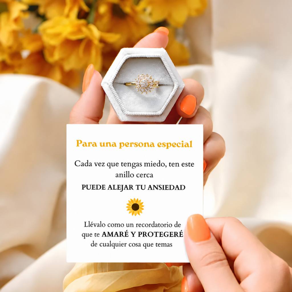 Anillo Girasol - Amor y Amistad