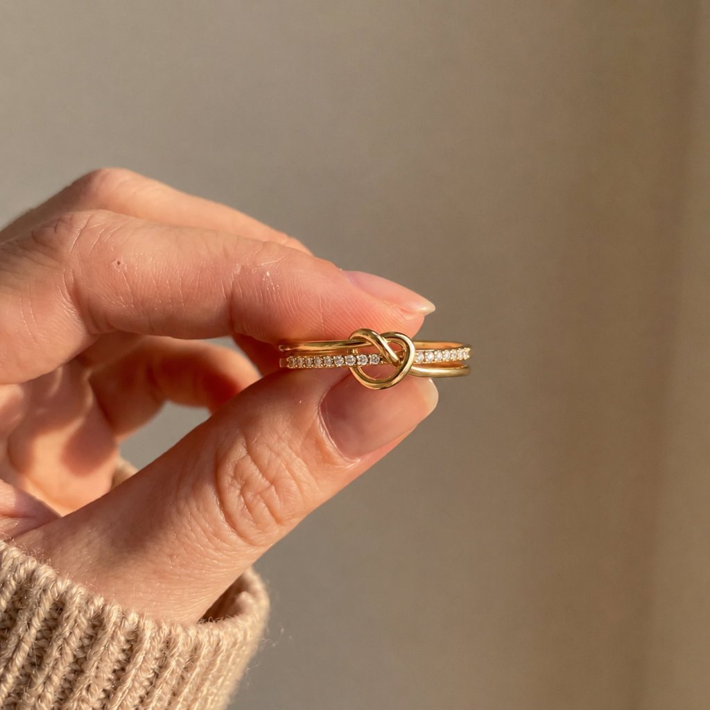Anillo Nudo de corazón - Tú y Yo
