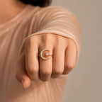 Anillo Luna Creciente — Renacer en Luz