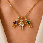 Collar Silueta con Piedra de Nacimiento — “Siempre contigo”