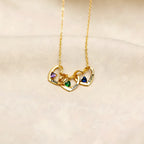 Collar Corazones Entrelazados —“A mi Madre”