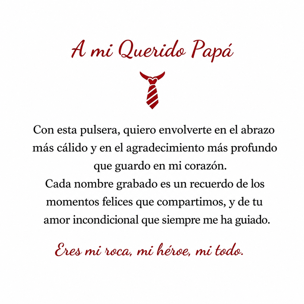 Pulsera de Cuero Personalizada “Amor de Papá Eterno”