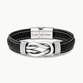 Pulsera de Cuero con Nudo Eterno – Regalo Especial para Parejas