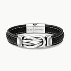 Pulsera de Cuero con Nudo Eterno – Regalo Especial para Parejas
