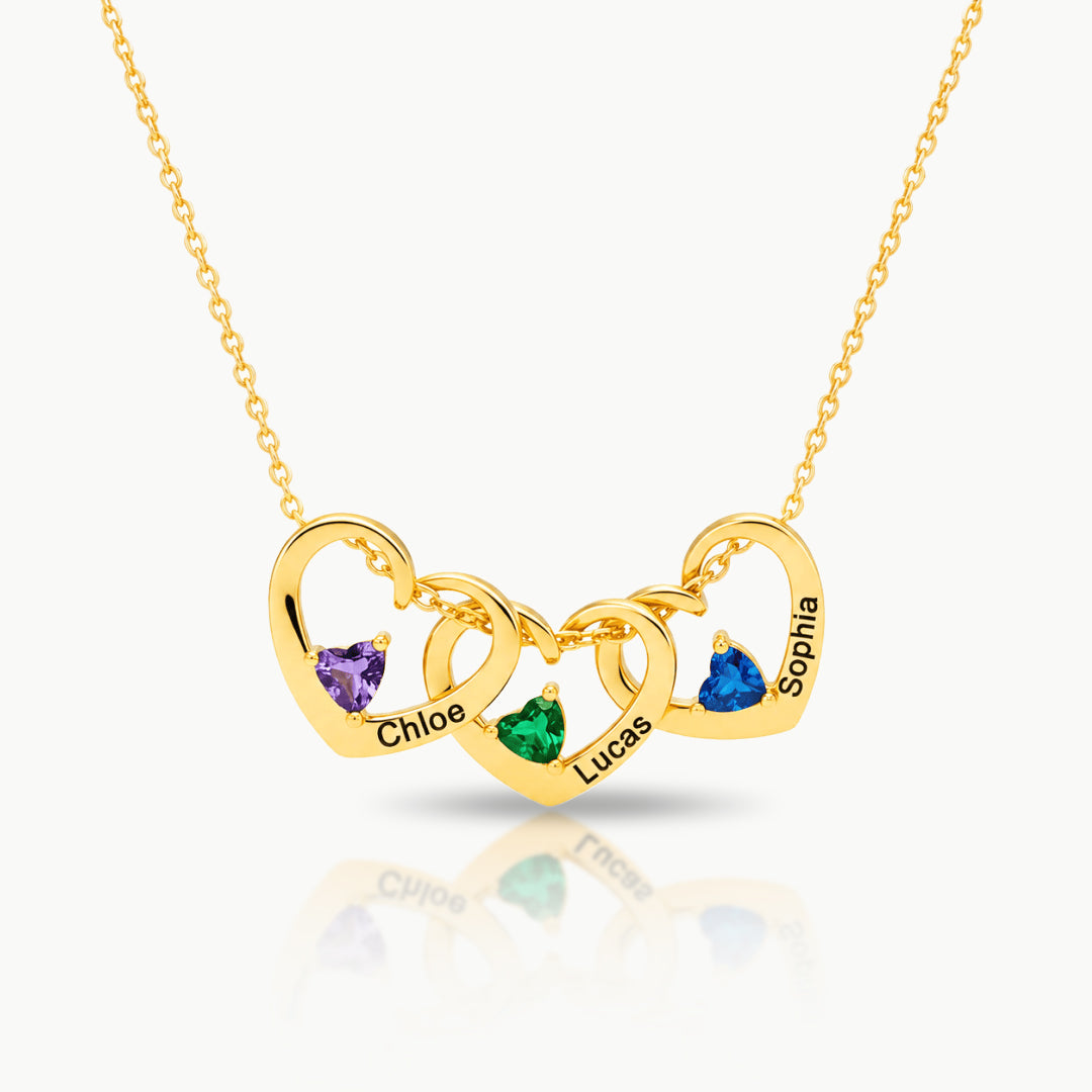 Collar Corazones Entrelazados —“Elegidas por el corazón”