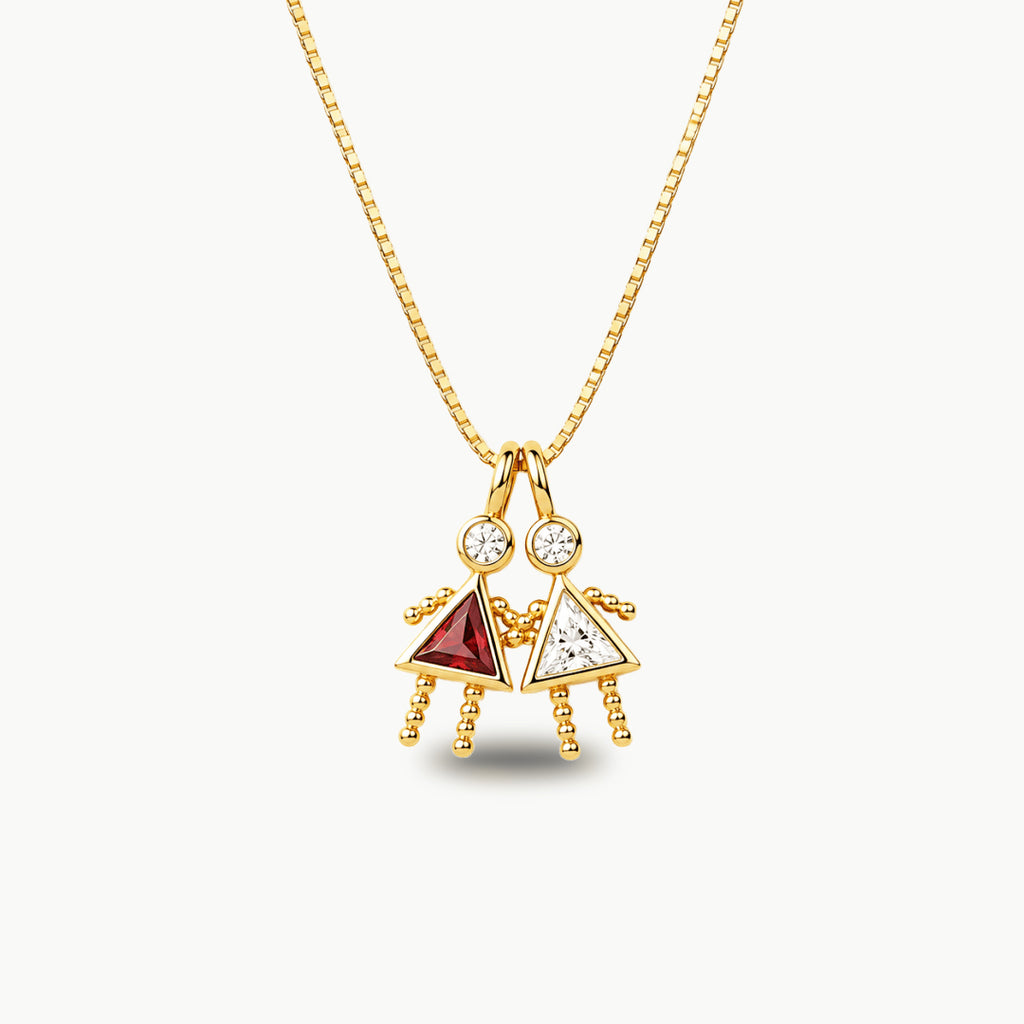 Collar con Piedra de Nacimiento — “Amistad sin fin”