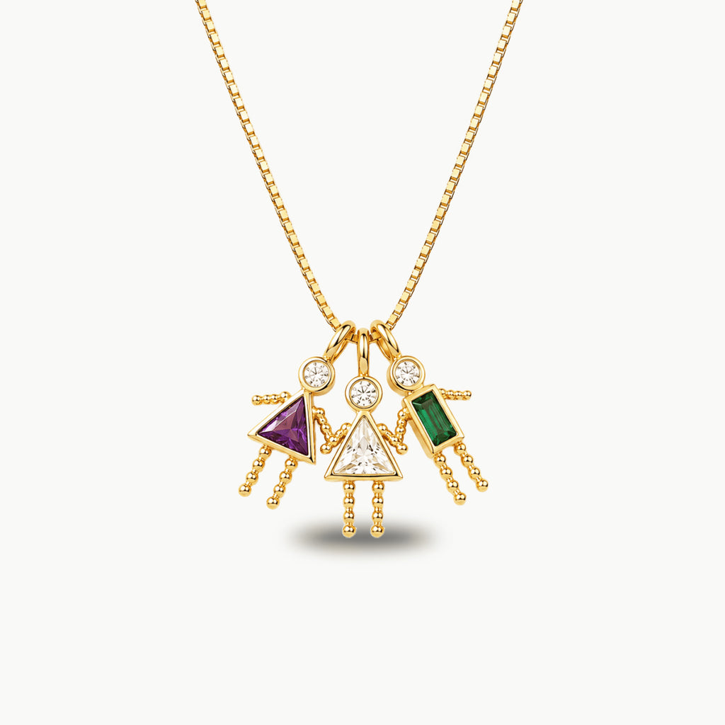 Collar Silueta con Piedra de Nacimiento — “Siempre contigo”