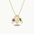 Collar Silueta con Piedra de Nacimiento — “Siempre contigo”